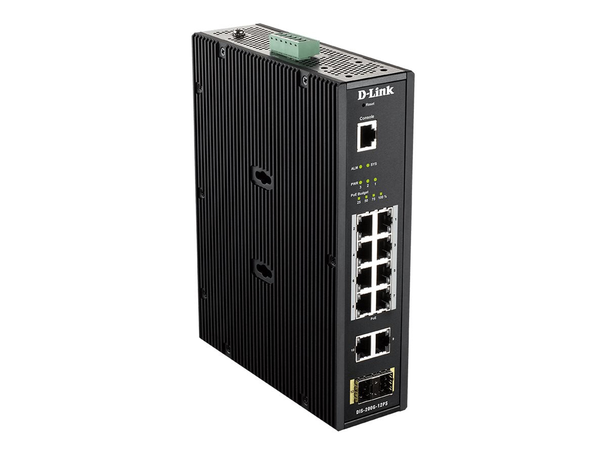 D-LINK DIS-200G-12PS 12-Port L2 Industrie Smart Managed Switch Detailansicht
