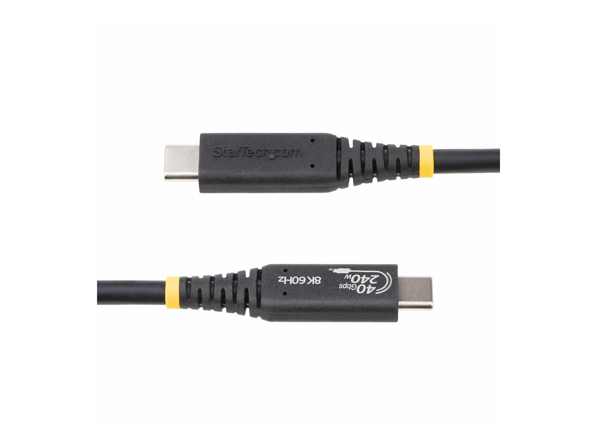 STARTECH.COM 50cm USB4 Kabel USB-IF Zertifiziertes USB-C Kabel 40Gbps 240W PD 3.1 EPR 8K60Hz USBC Monitor/Ladekabel
