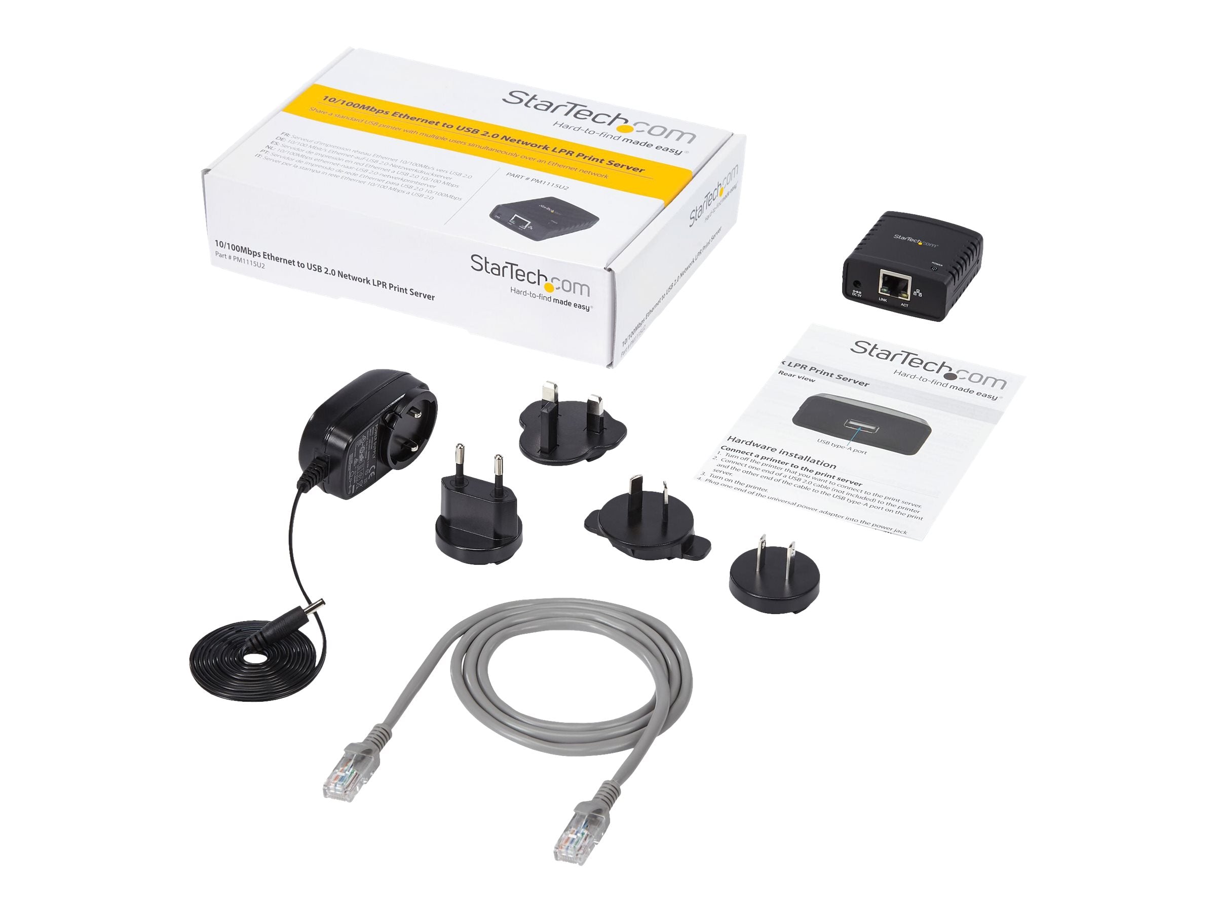 STARTECH.COM USB 2.0 Network Print Server Vorderansicht