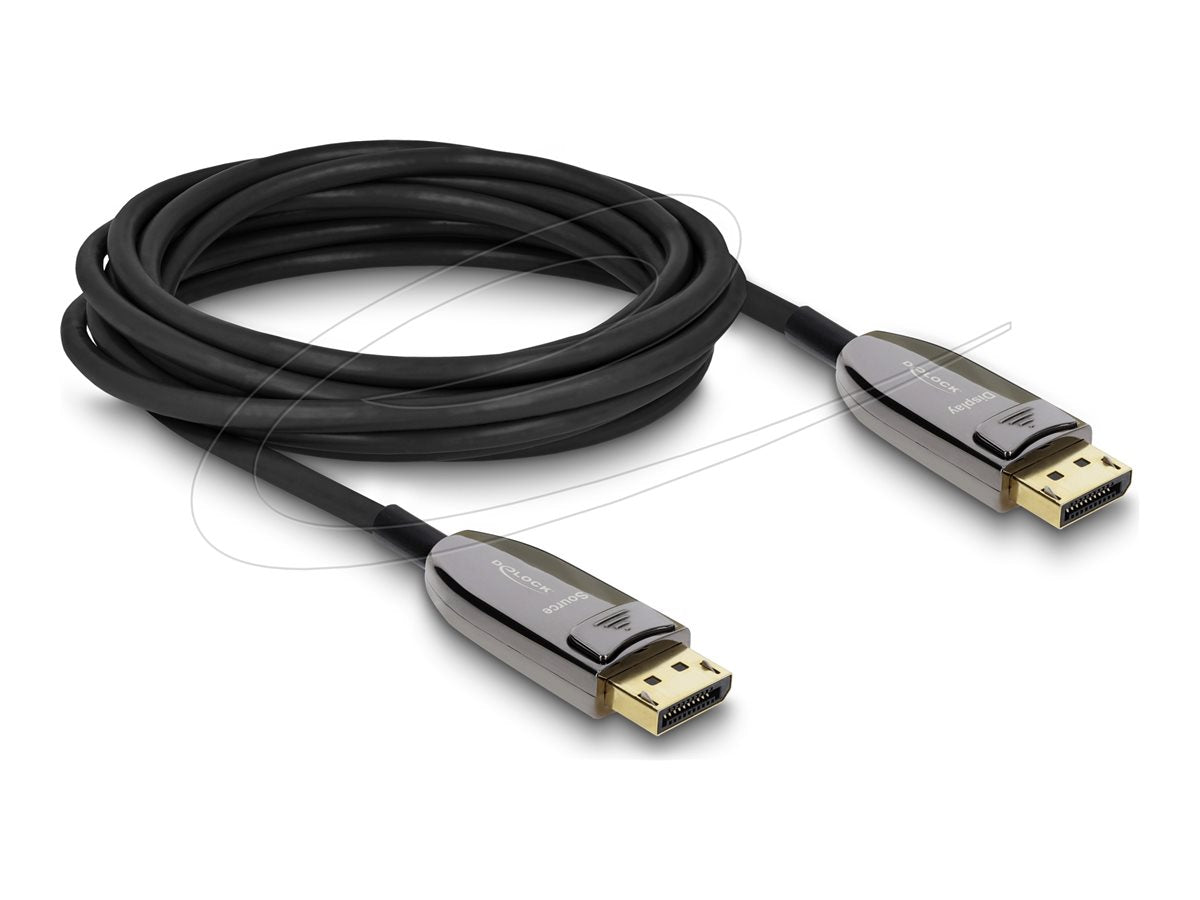DELOCK Aktives Optisches Kabel DisplayPort 2.1 8K 60 Hz 40 Gbps 5m - Vorderansicht
