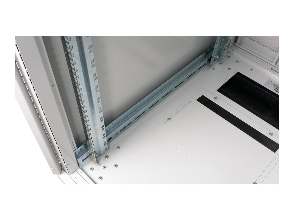 Vorderansicht ROLINE Serverschrank 48,26cm 19Zoll 42 HE 600x1000 BxT grau Plexiglas