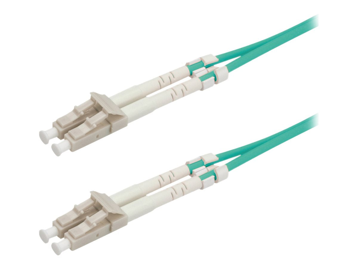 ROLINE LWL-Kabel 50/125um OM3 LC/LC Low-Loss-Stecker türkis 10m - Vorderansicht