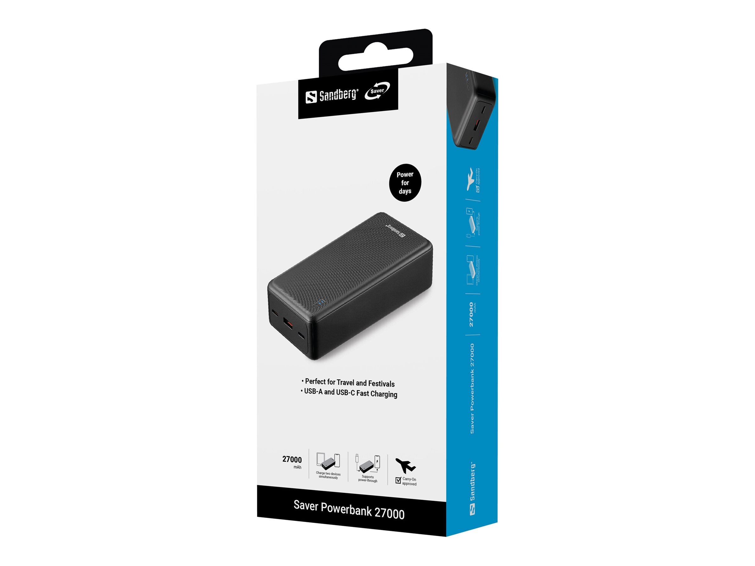 SANDBERG Saver Powerbank 27000 Vorderansicht