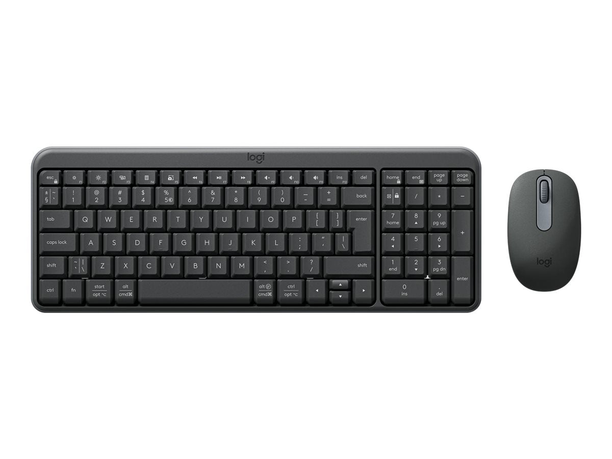 LOGITECH MK250 Wireless Keyboard and Mouse Graphite - Vorderansicht