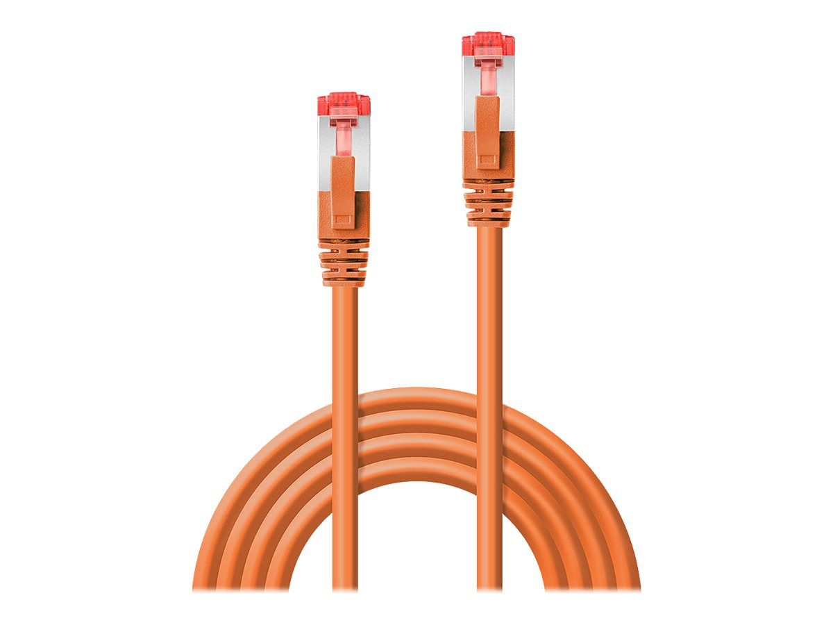 LINDY Cat.6 S/FTP Kabel, orange, 1m Patchkabel - Vorderansicht