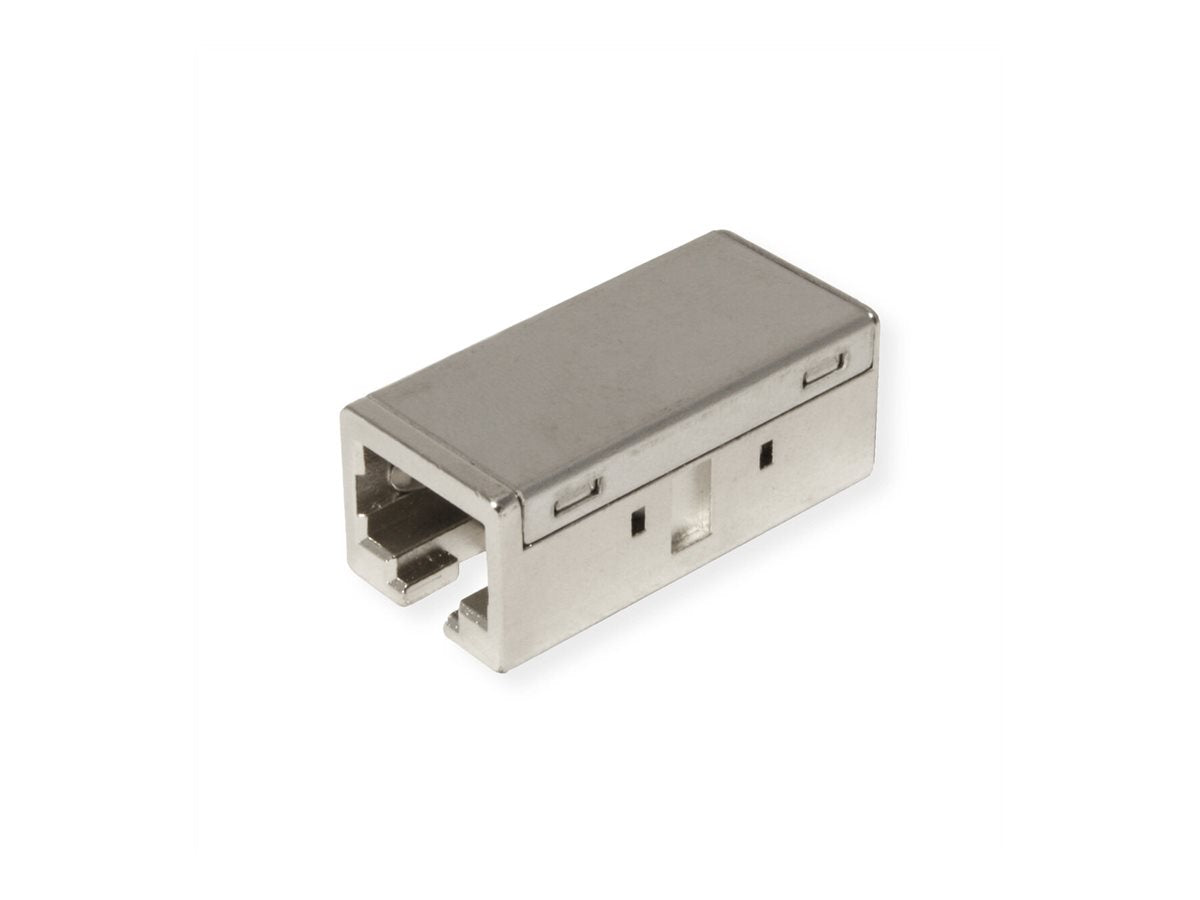 ROLINE RJ-45 Kupplung geschirmt Kat.6A Class EA Metallgehäuse Vorderansicht