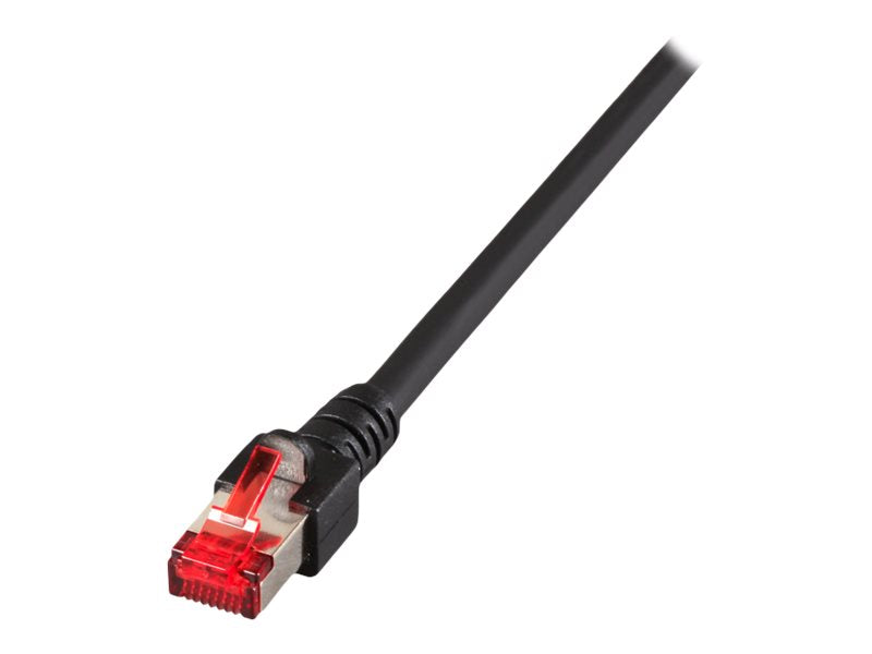 EFB RJ45 Patchkabel S/FTP Cat.6 LSZH 50m SCHWARZ reines Kupfer Laengenaufdruck auf Knickschutztuelle patentiert