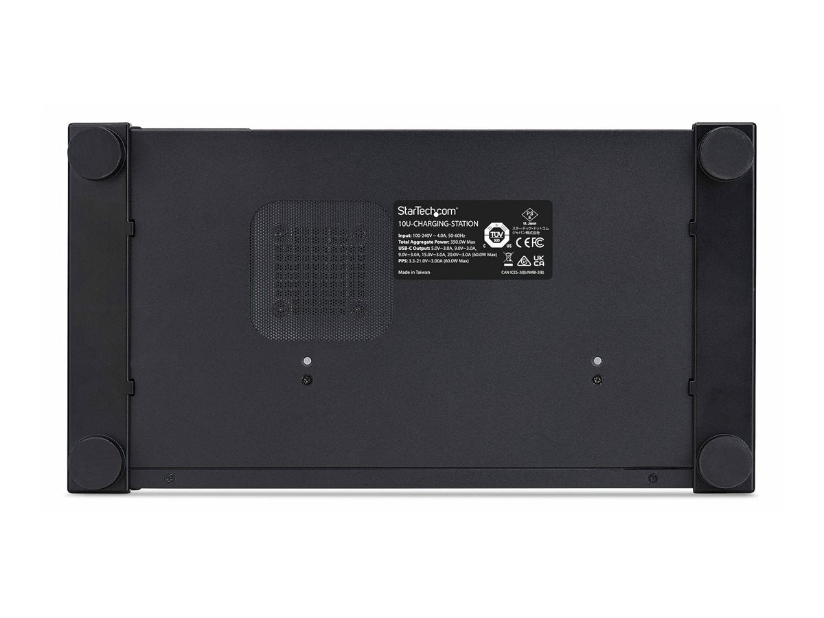 STARTECH.COM 10-Port USB-C Ladestation 60W pro Port 350W Gesamtleistung Multiport-Ladegerät USB C PD Ladehub fur Laptops TAA-Konform