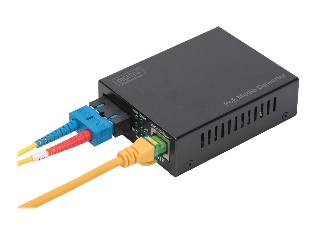 DIGITUS PoE Media Converter DN-82160 Anschlussansicht