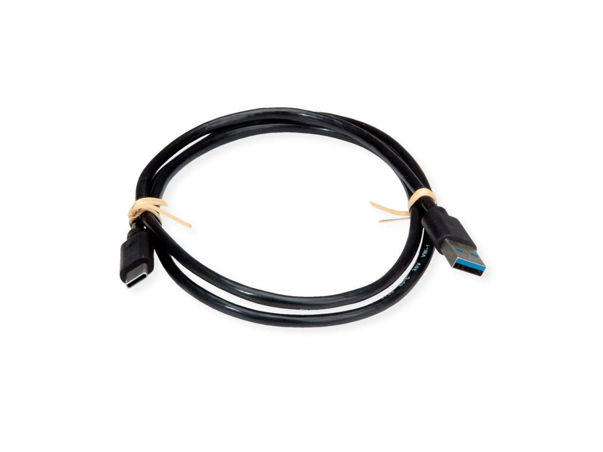 ROLINE RM USB 3.2 Gen 1 Kabel A-C ST/ST schwarz 1m Verpackung