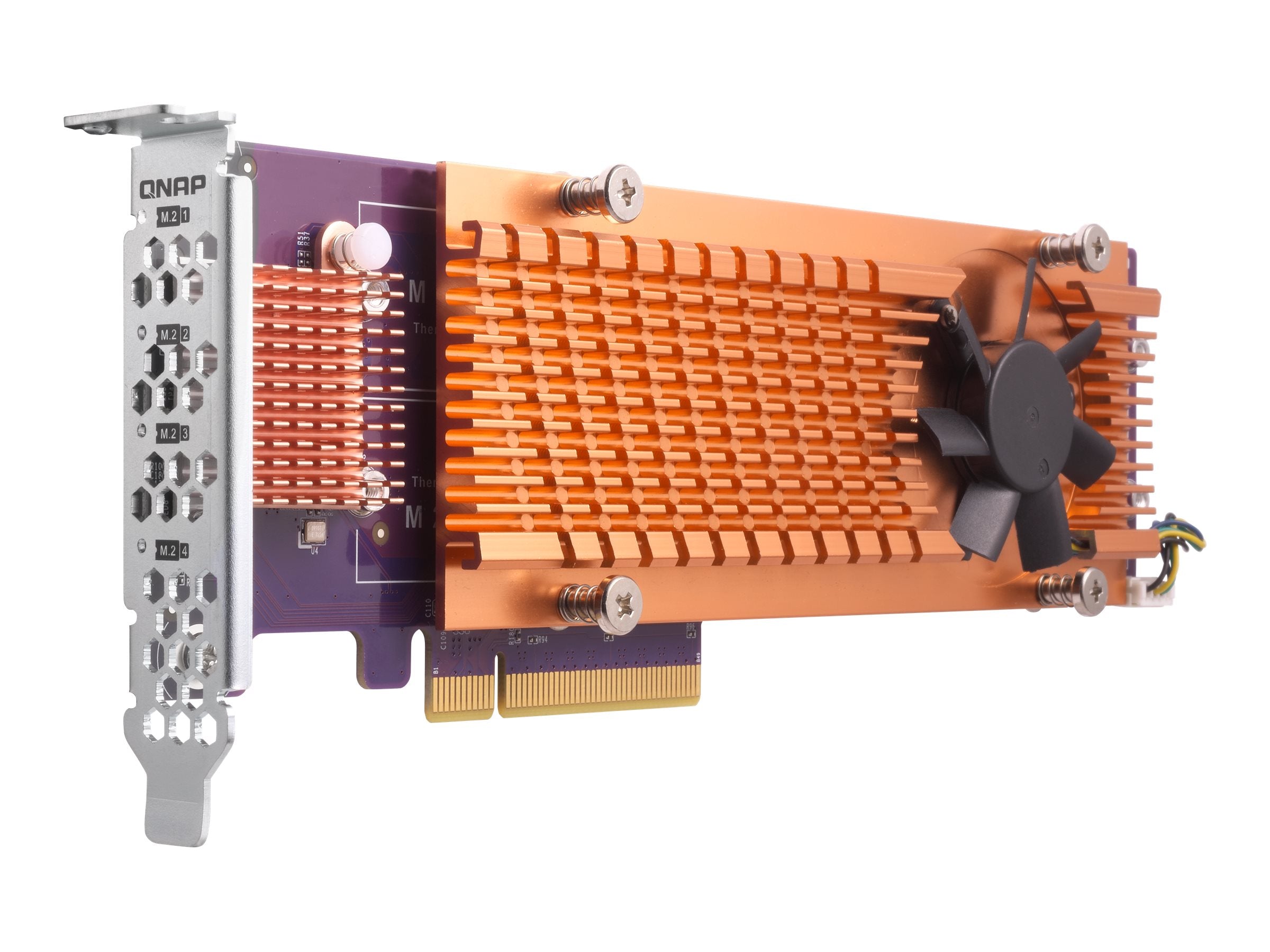 QNAP QM2-4P-384 PCIe SSD Erweiterungskarte Vorderansicht