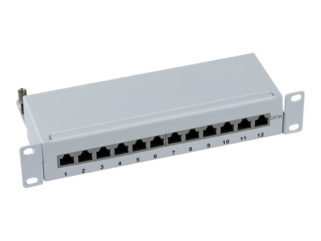 EFB Mini Patchpanel STP 12xRJ45 Cat6A Vorderansicht