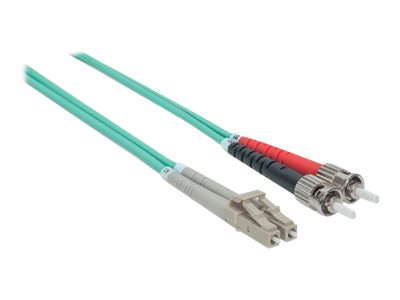INTELLINET LWL Kabel LC/ST OM3 3m aqua 50/125um Duplex Multimode - Detailansicht