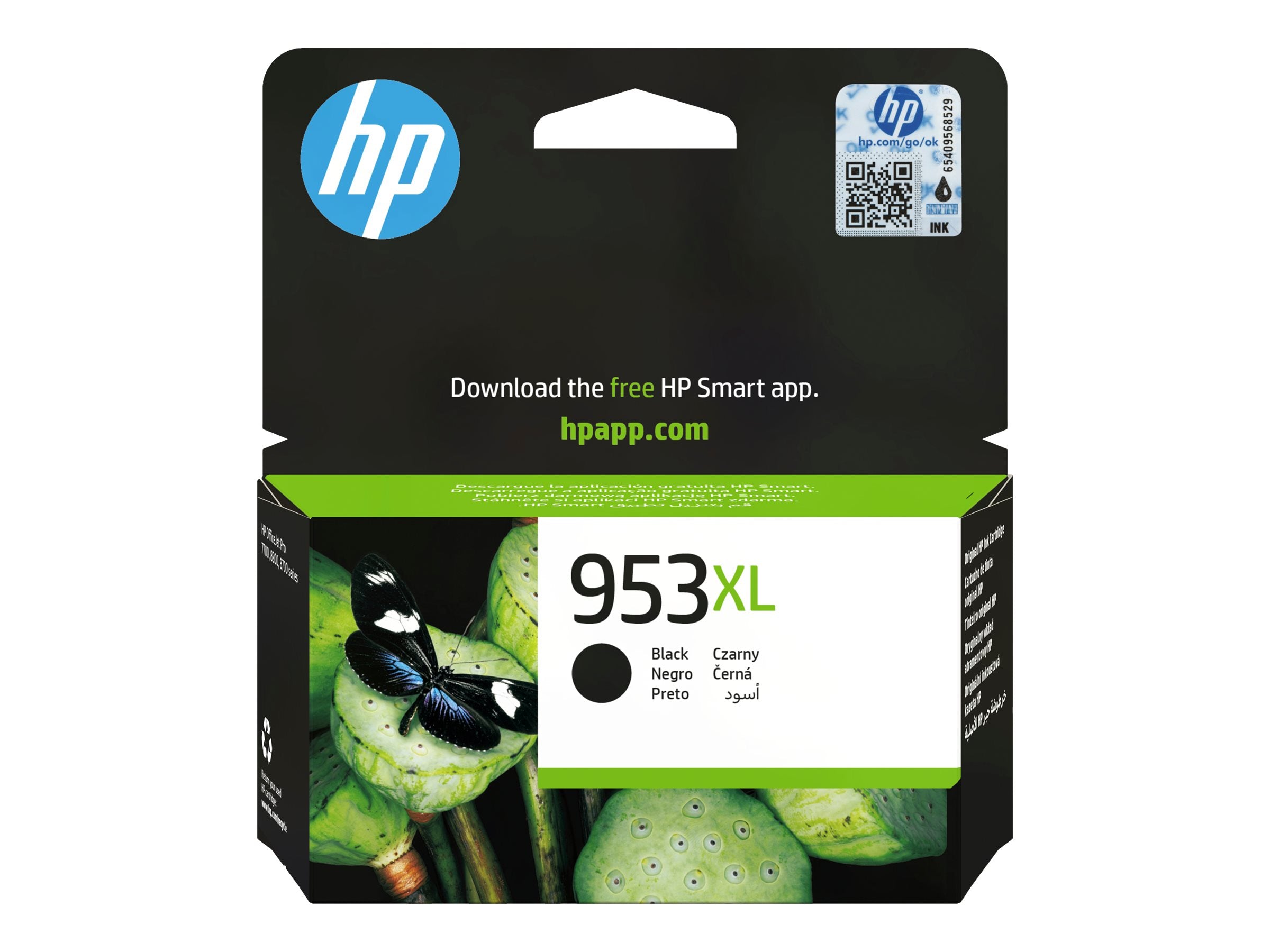 HP 953XL High Yield Black Original Ink Cartridge - Vorderansicht