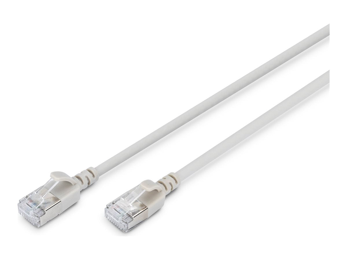 DIGITUS CAT 6A F-FTP Slim Patchkabel Kupfer LSZH AWG 32/7 Länge 7 m Grau