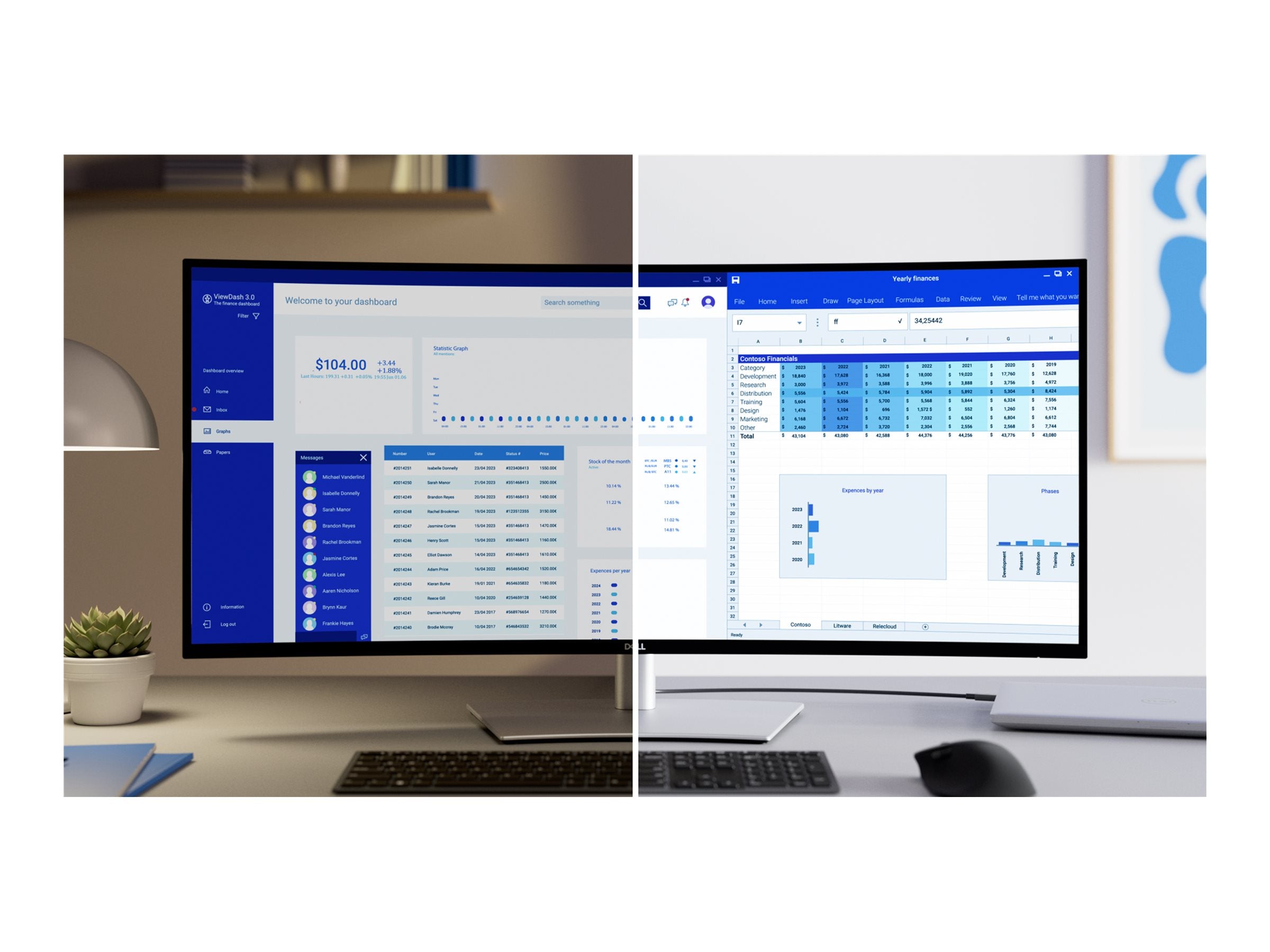 DELL UltraSharp 27 4K Thunderbolt Hub Monitor U2725QE Vorderansicht