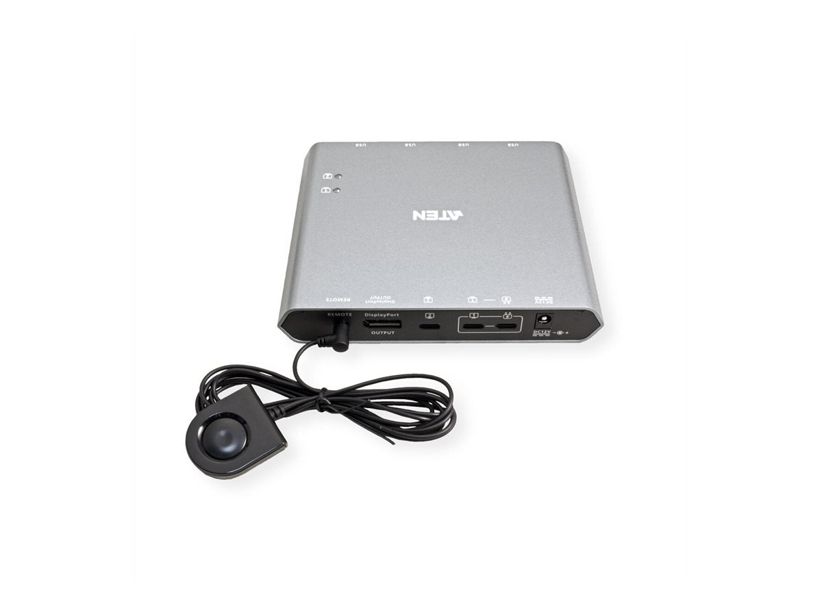 ATEN US3311 2-Port USB-C 4K DisplayPort KVM Dock Rückansicht