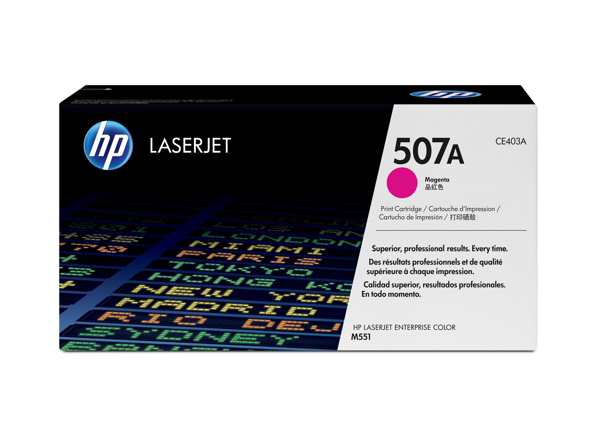 HP 507A Tonerpatrone CE403A magenta Vorderansicht
