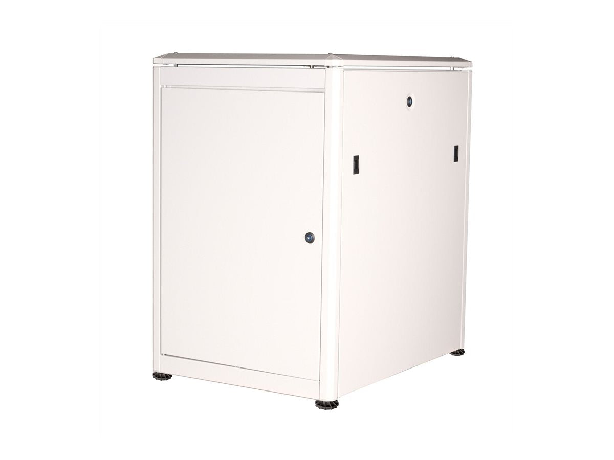 ROLINE Netzwerkschrank Pro 48,26cm 19Zoll 16 HE 600x800 BxT Glastür grau - Innenansicht