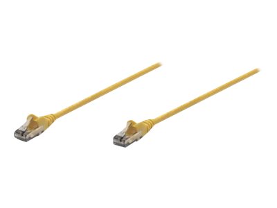 INTELLINET Netzwerkkabel Cat6 U/UTP 3,0m Gelb RJ-45 Stecker - Kabel mit Zugentlastung