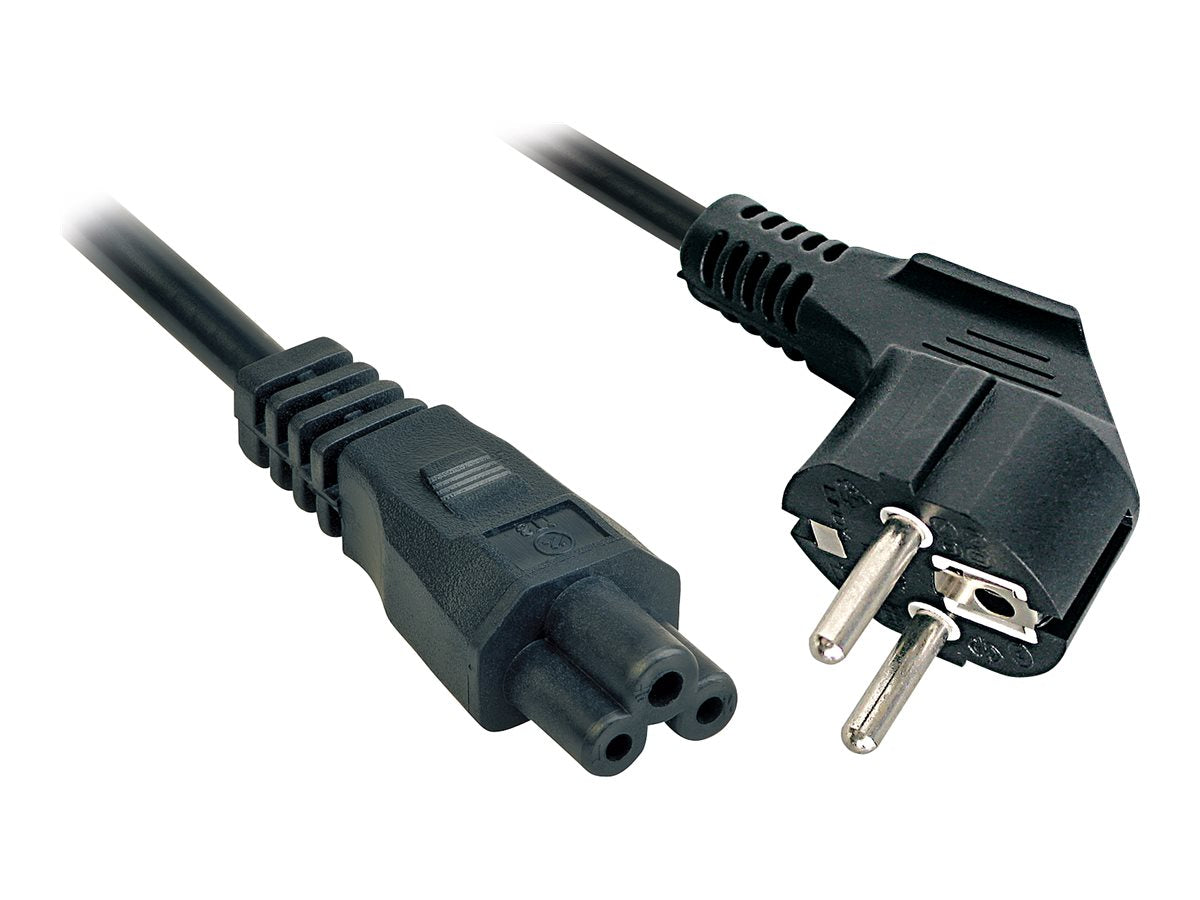 LINDY 2m Schuko an IEC C5 Netzkabel Vorderansicht