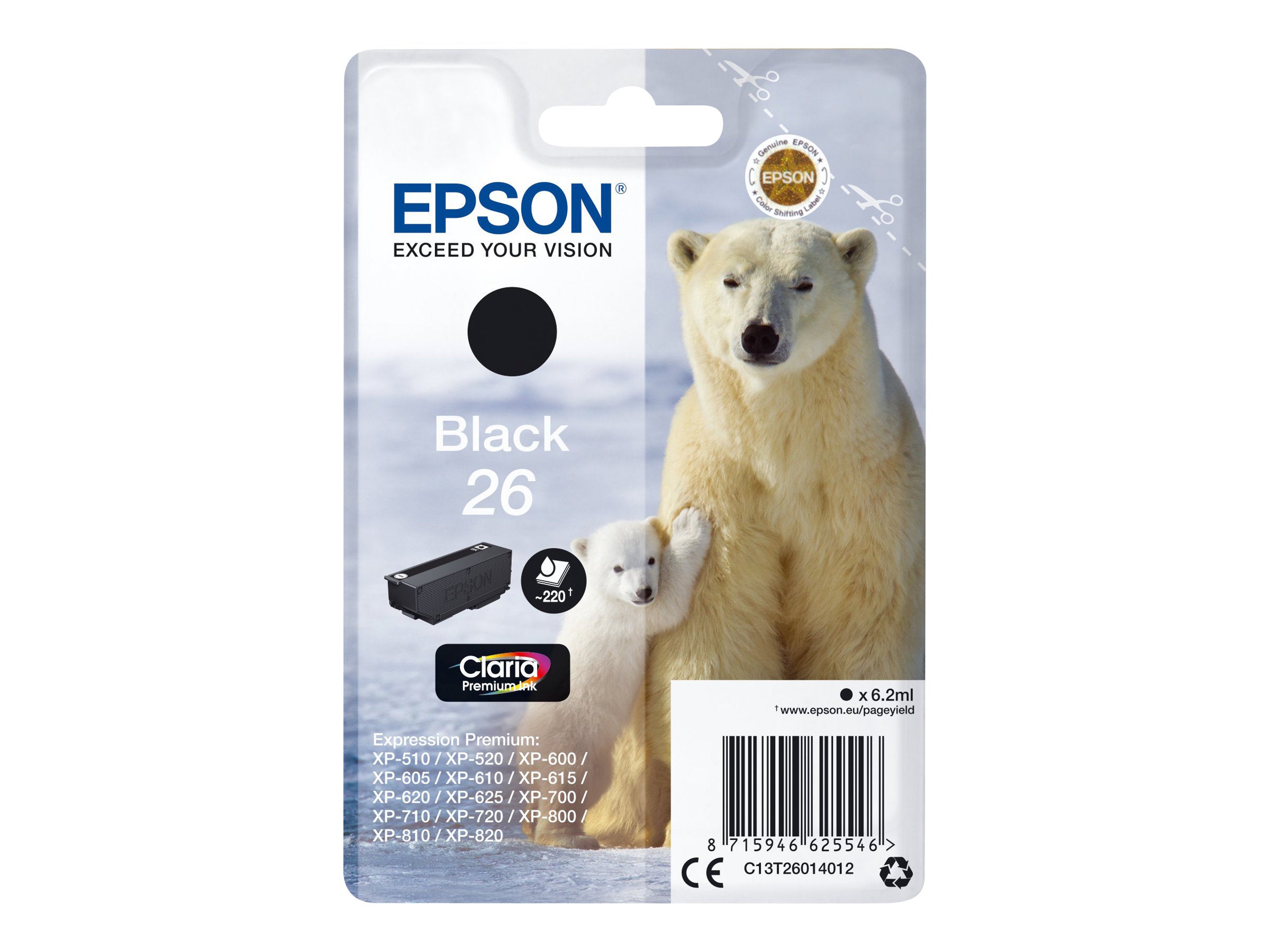 EPSON 4LB 26 Tintenpatrone schwarz Verpackung