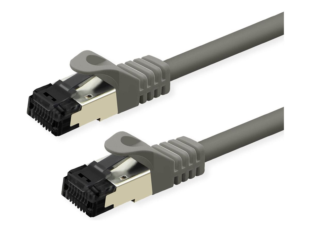 VALUE S/FTP-PiMF-Patchkabel Kat.8 Class I LSOH Litzendraht grau 1m - Vorderansicht