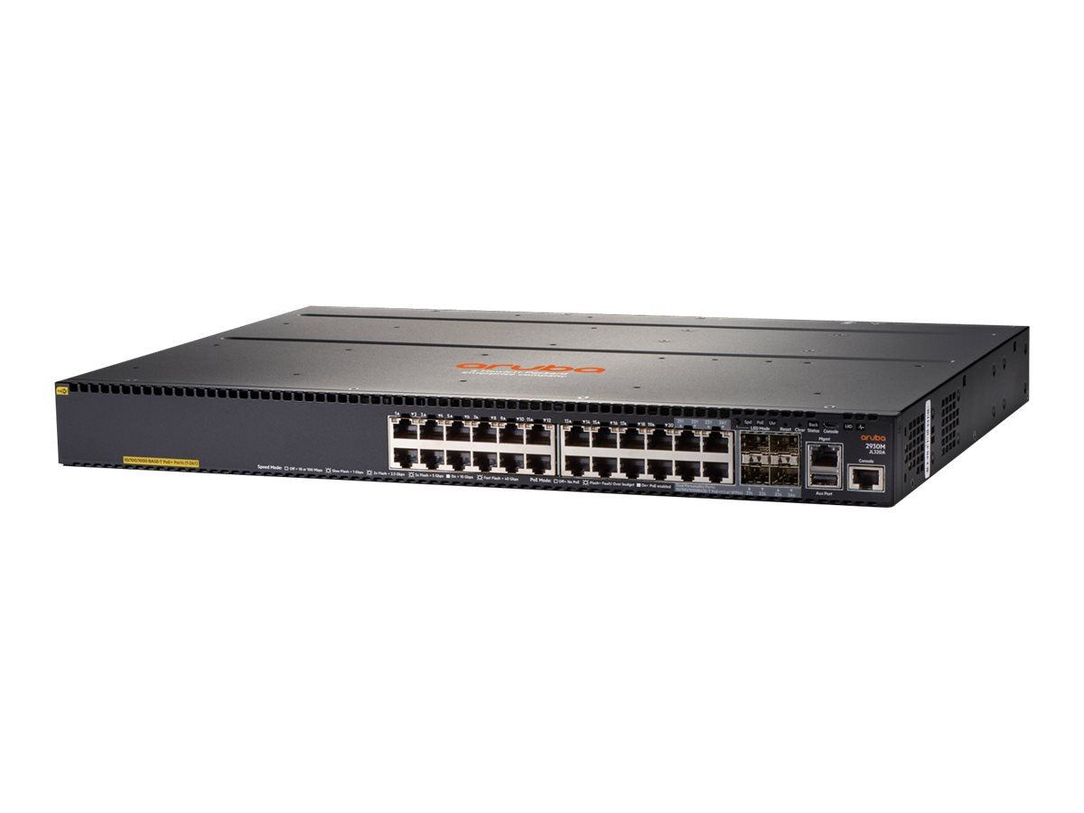 ARUBA HPE Aruba 2930M 24G PoE+ w1-slot Switch Renew (R) Vorderansicht
