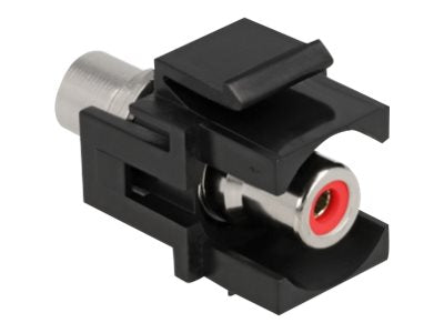 DELOCK Keystone Modul Cinch Buchse rot/schwarz - Vorderansicht