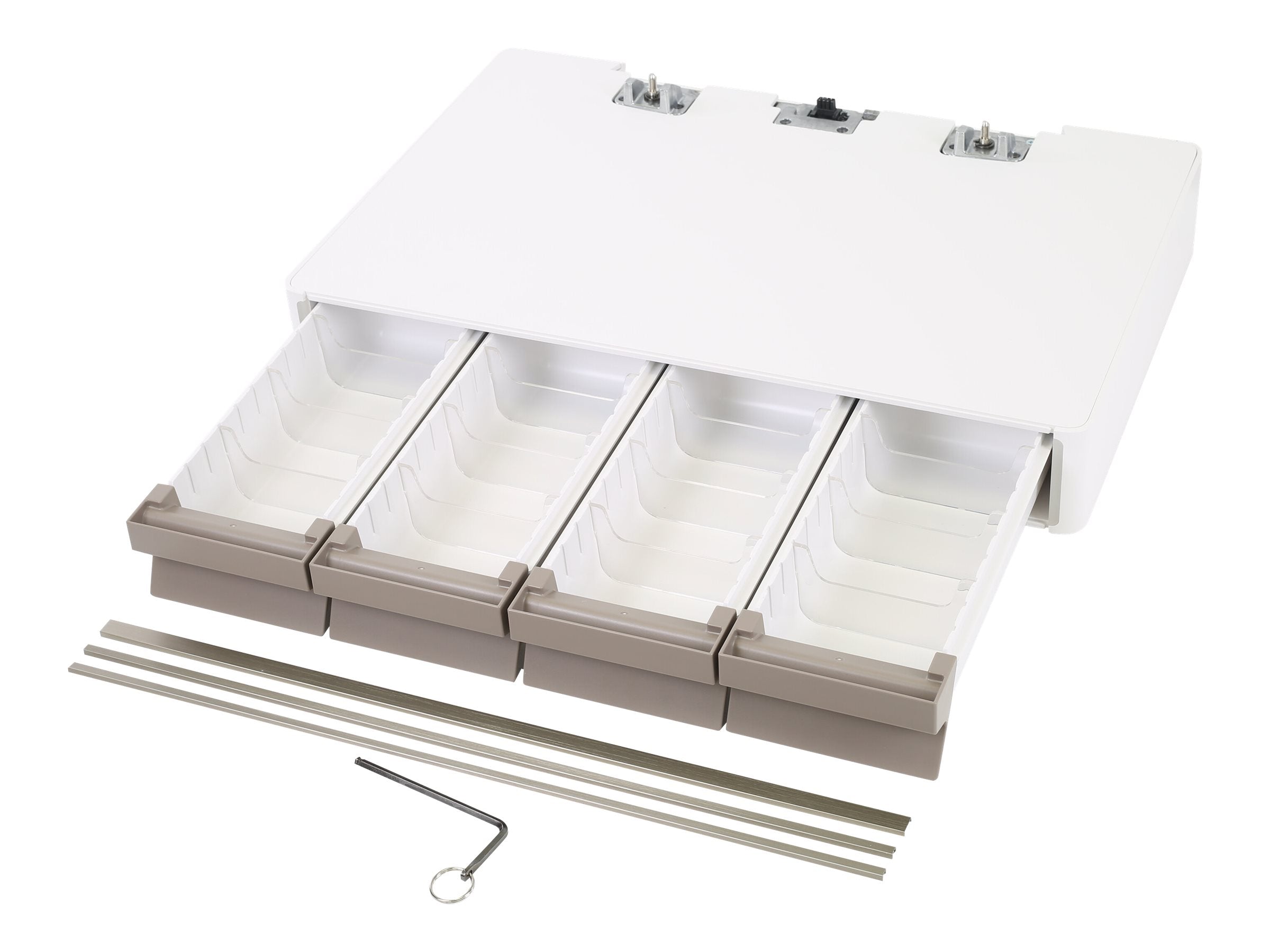 Detailaufnahme der Schubladen des ERGOTRON CareFit Pro 4, drawers