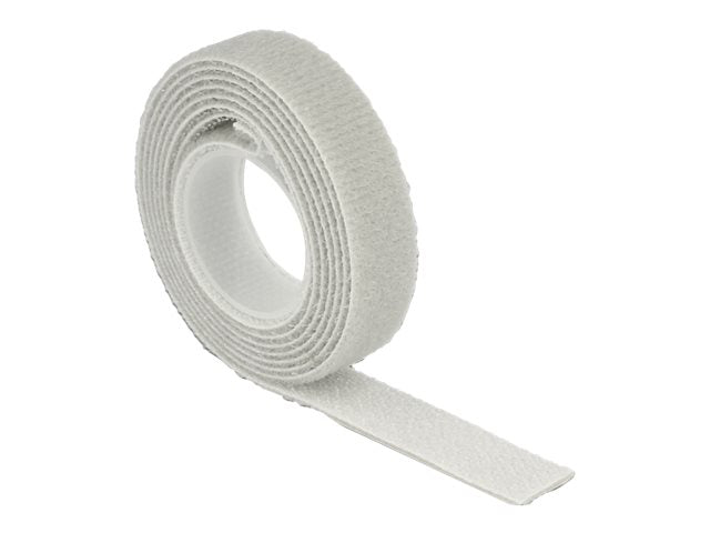 DELOCK Klett-Kabelbinder grau Vorderansicht