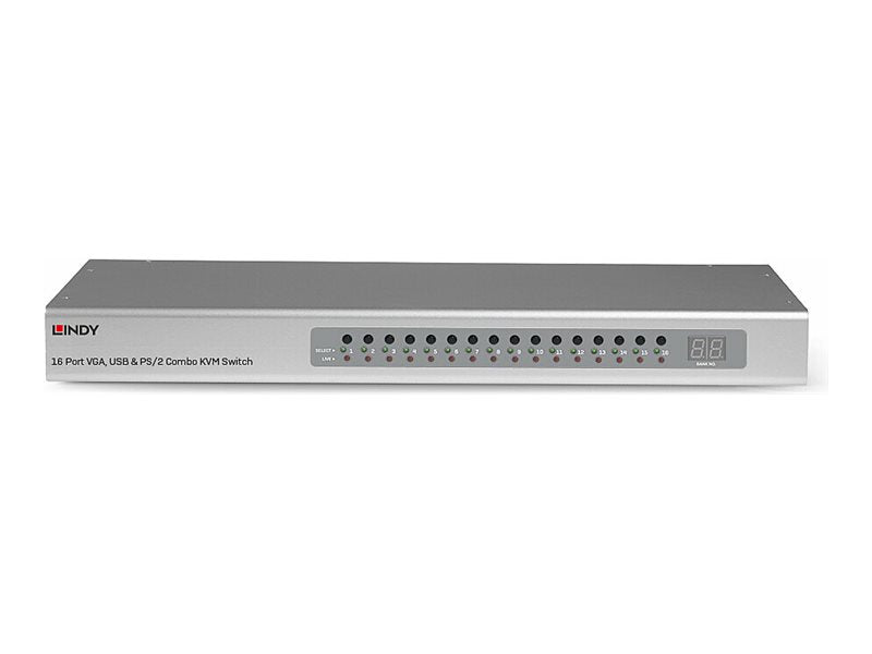 LINDY 16 Port VGA, USB & PS/2 Combo KVM Switch - Detailansicht