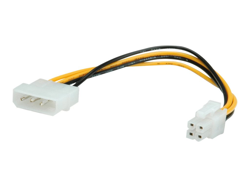 ROLINE Internes Power Kabel 4pol. HDD / ATX12V-P4 4-polig Power 0,15m - Verpackung