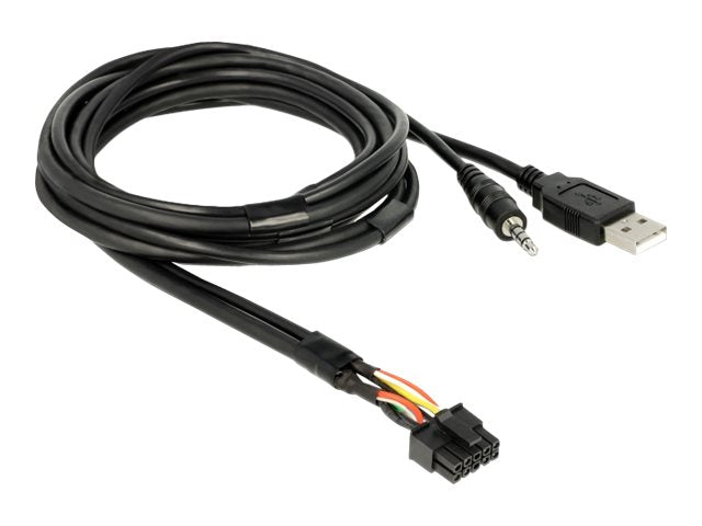 DELOCK Kabel USB Typ-A Stecker + 3,5mm Klinkenstecker Vorderansicht