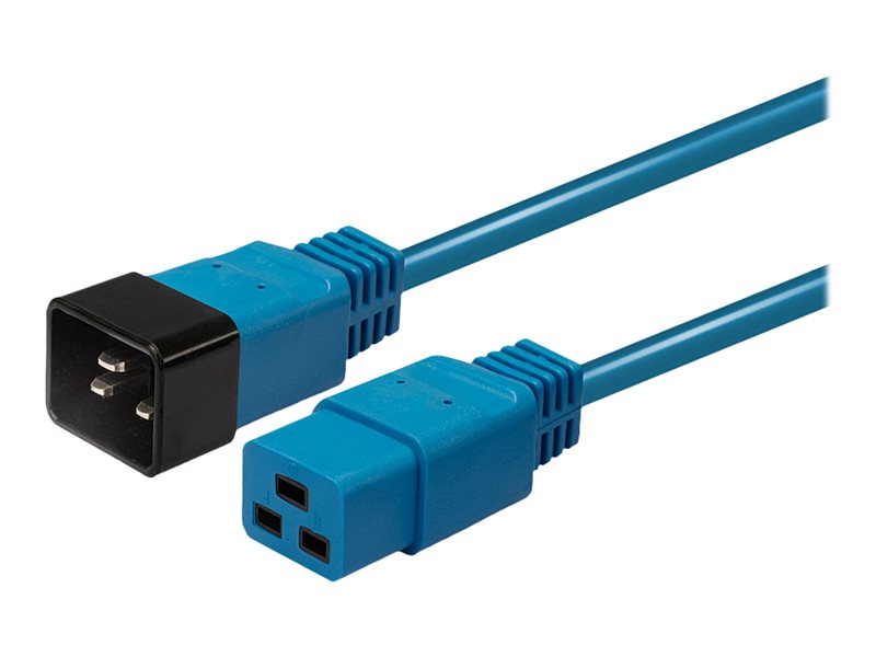 LINDY 3m IEC C19 auf IEC C20 Verl blau - Anschlussansicht