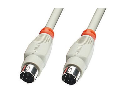 LINDY PS/2 Kabel 1m m/m, geschirmt Anschlusskabel vergossen - Vorderansicht