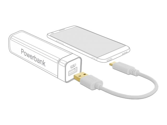 DELOCK USB Ladekabel Typ-A zu USB Type-C 15cm Verpackung