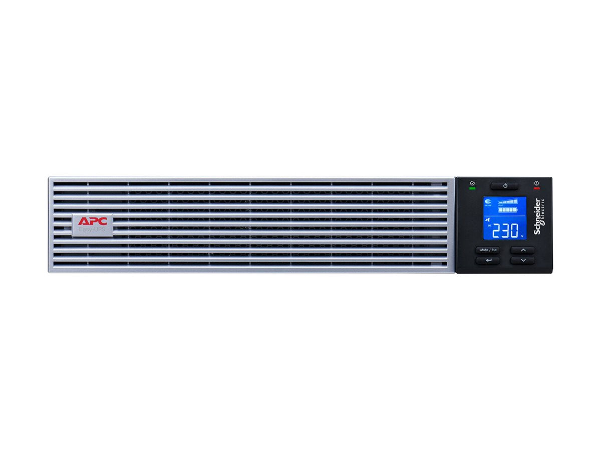 APC Easy UPS On-Line UPS Rack AC 230V 2700Watt 3000VA 1 x battery Li-ion RS-232 USB oc 7 2U 19 BK with silver
