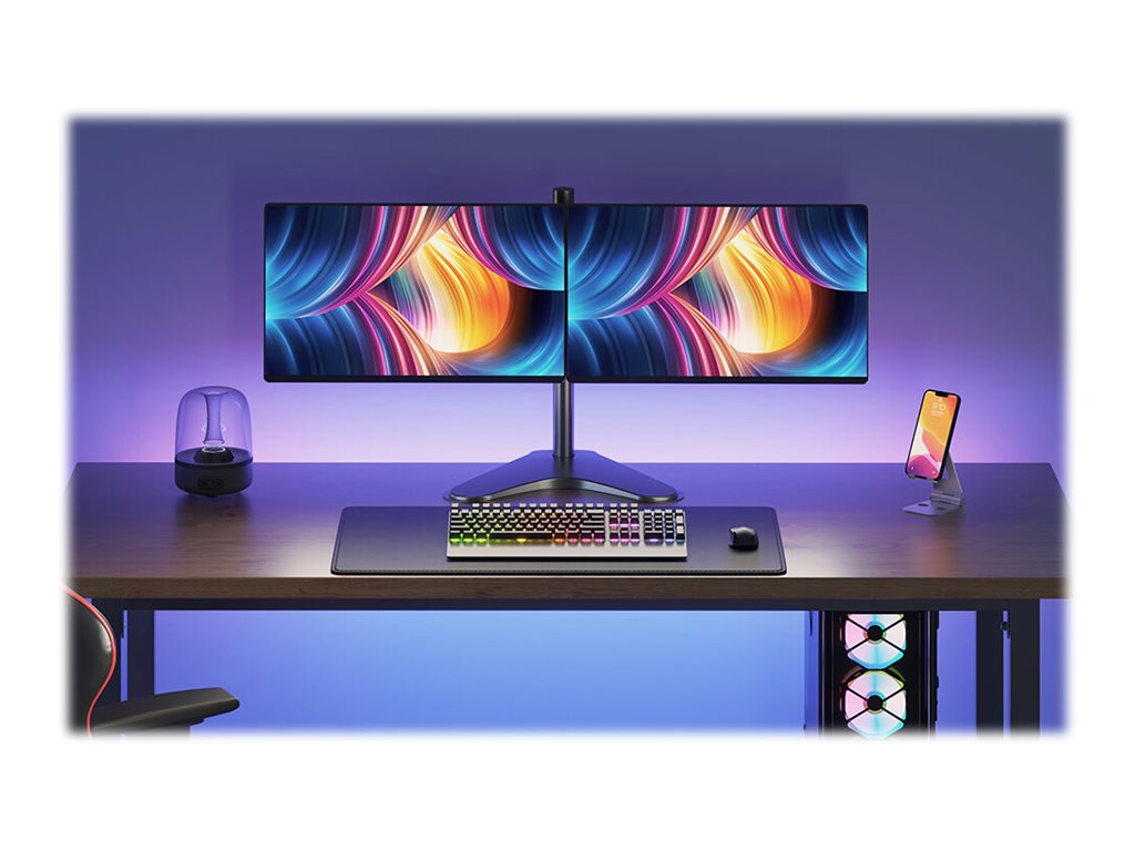 NEOMOUNTS D550DDBLACK Monitor Dual-Deskstand Seitenansicht
