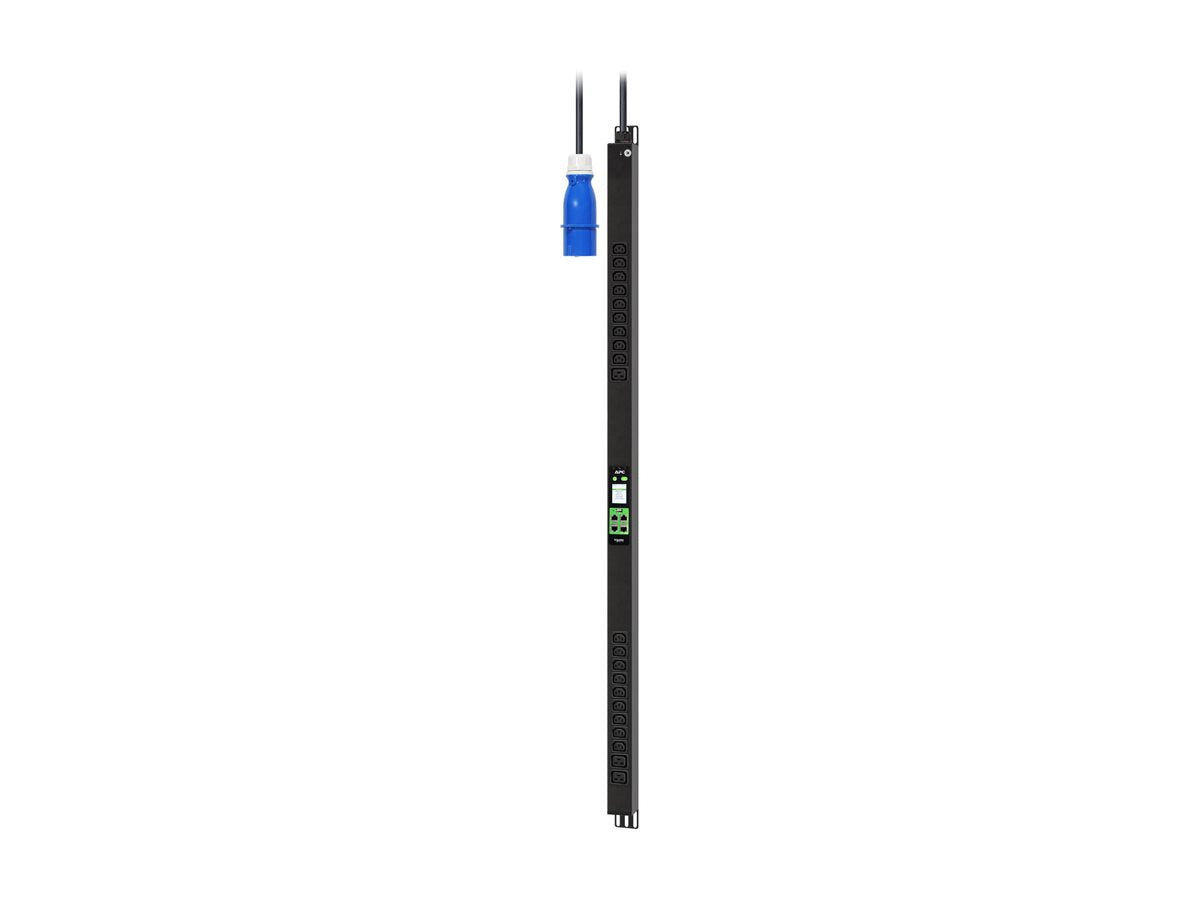 APC Easy PDU Metered Zero U 16A 230V 18 C13 3 C19 IEC309 Vorderansicht