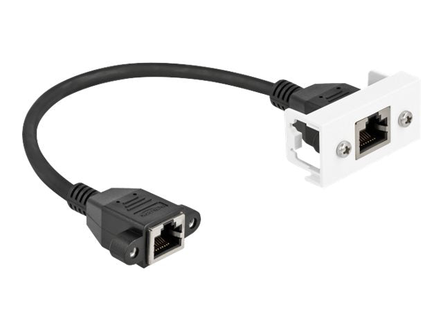 DELOCK Netzwerk Verlängerungskabel Cat.6A 25 cm Vorderansicht