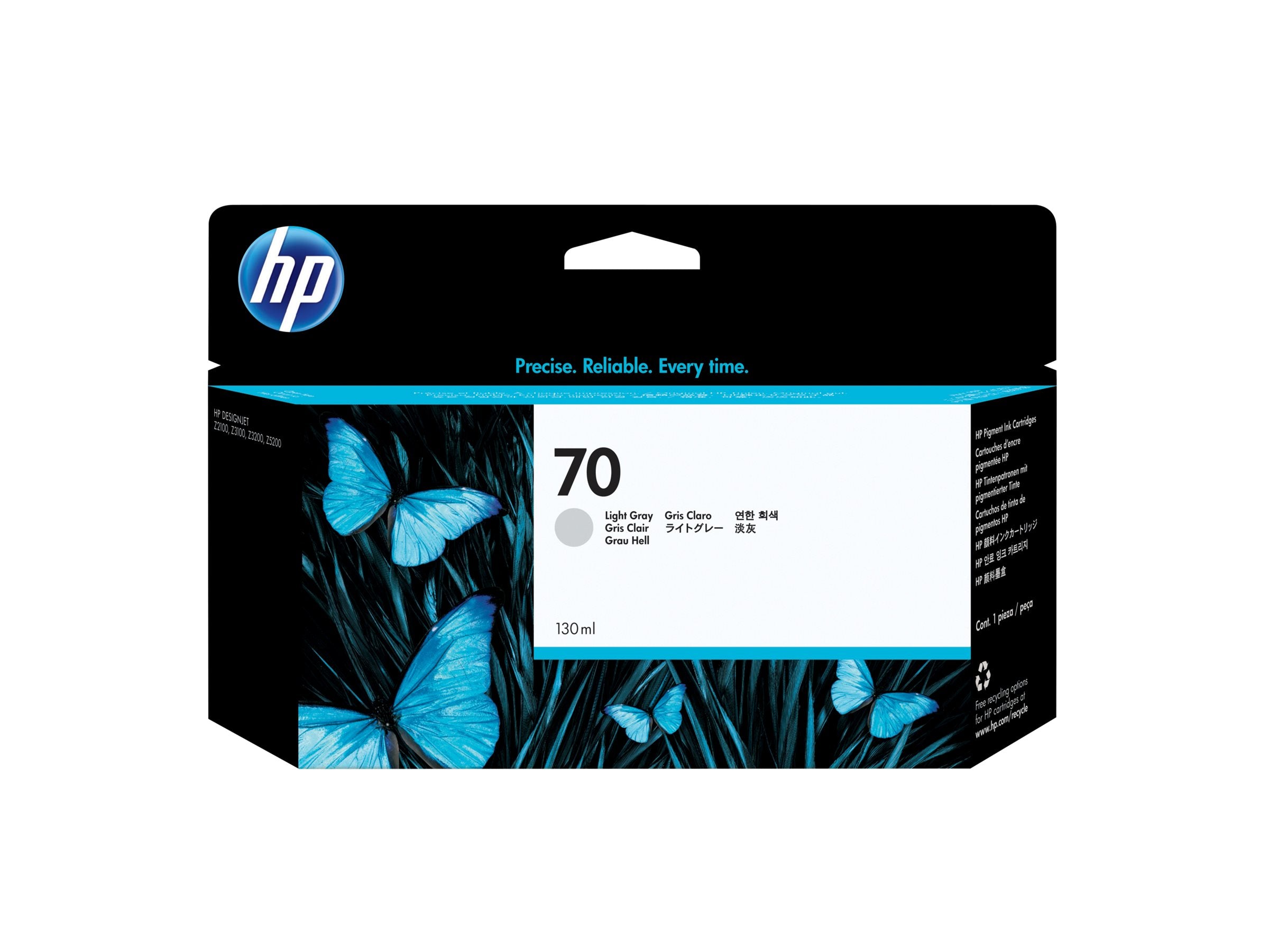 HP 70 Tintenpatrone C9451A hellgrau Vorderansicht