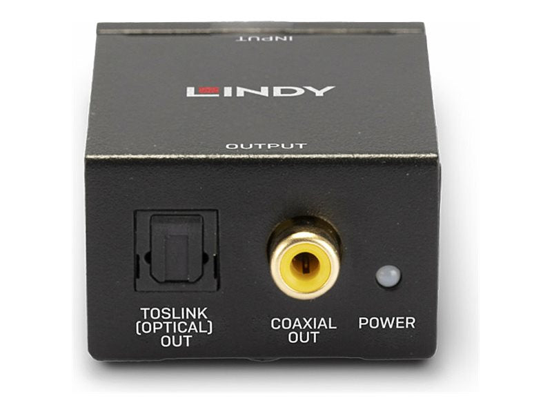LINDY AD-Wandler RCA an TosLink optisch Vorderansicht
