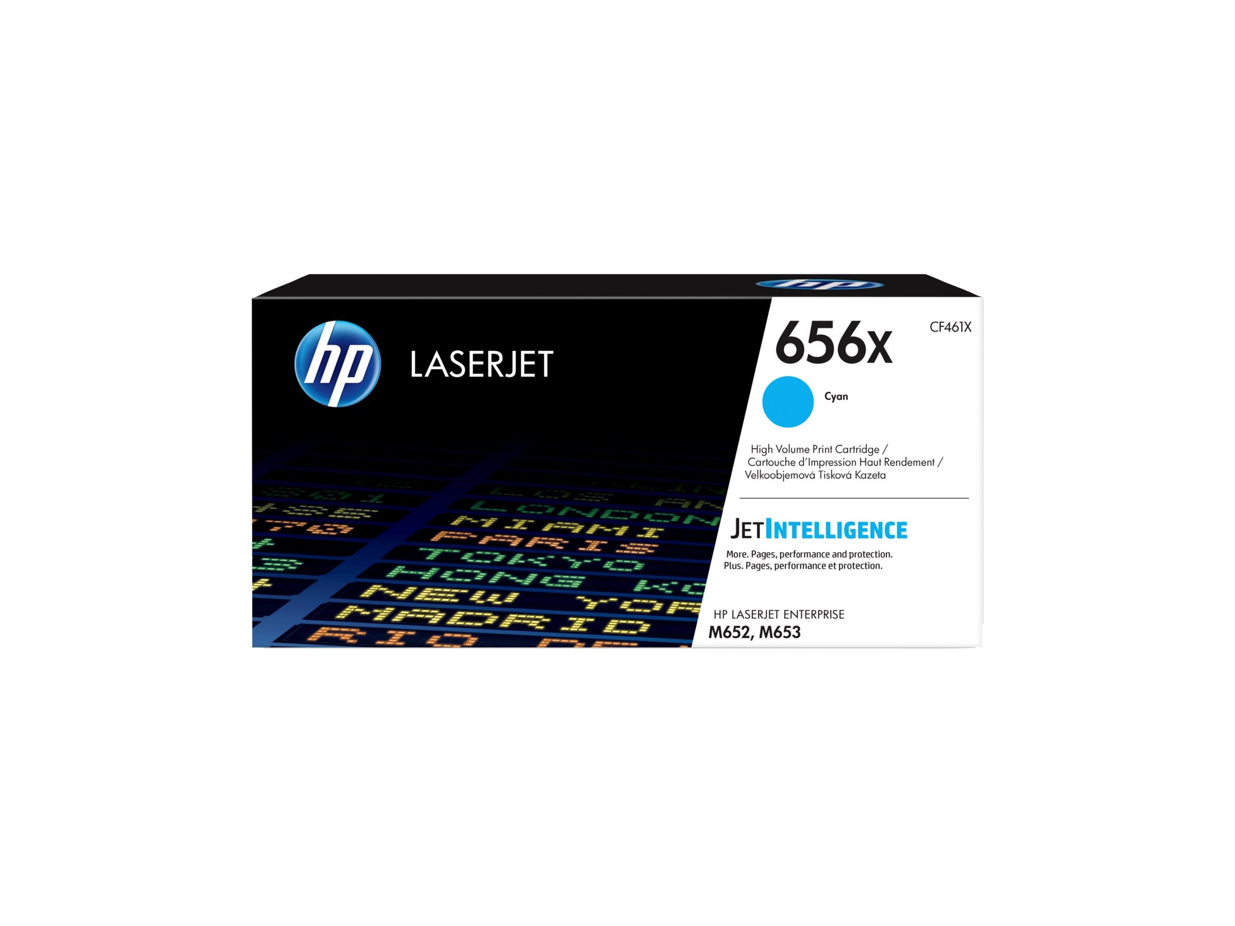 HP 656X Original LaserJet Toner Cyan Seitenansicht