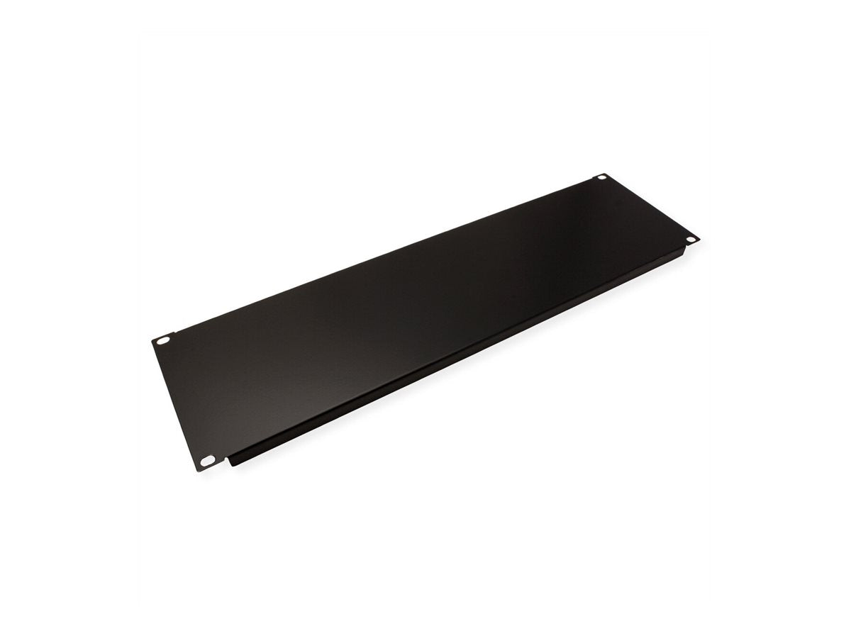 VALUE 48,26cm 19Zoll-Blindplatte 3 HE schwarz - Vorderansicht
