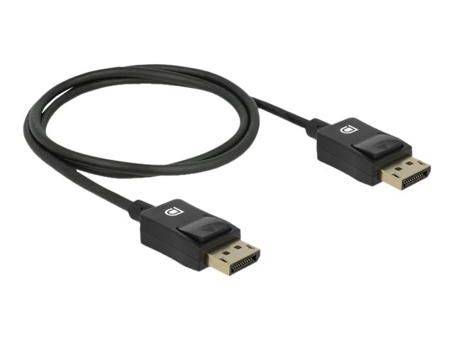 DELOCK Koaxiales DisplayPort Kabel 8K 60 Hz 1 m - Vorderansicht