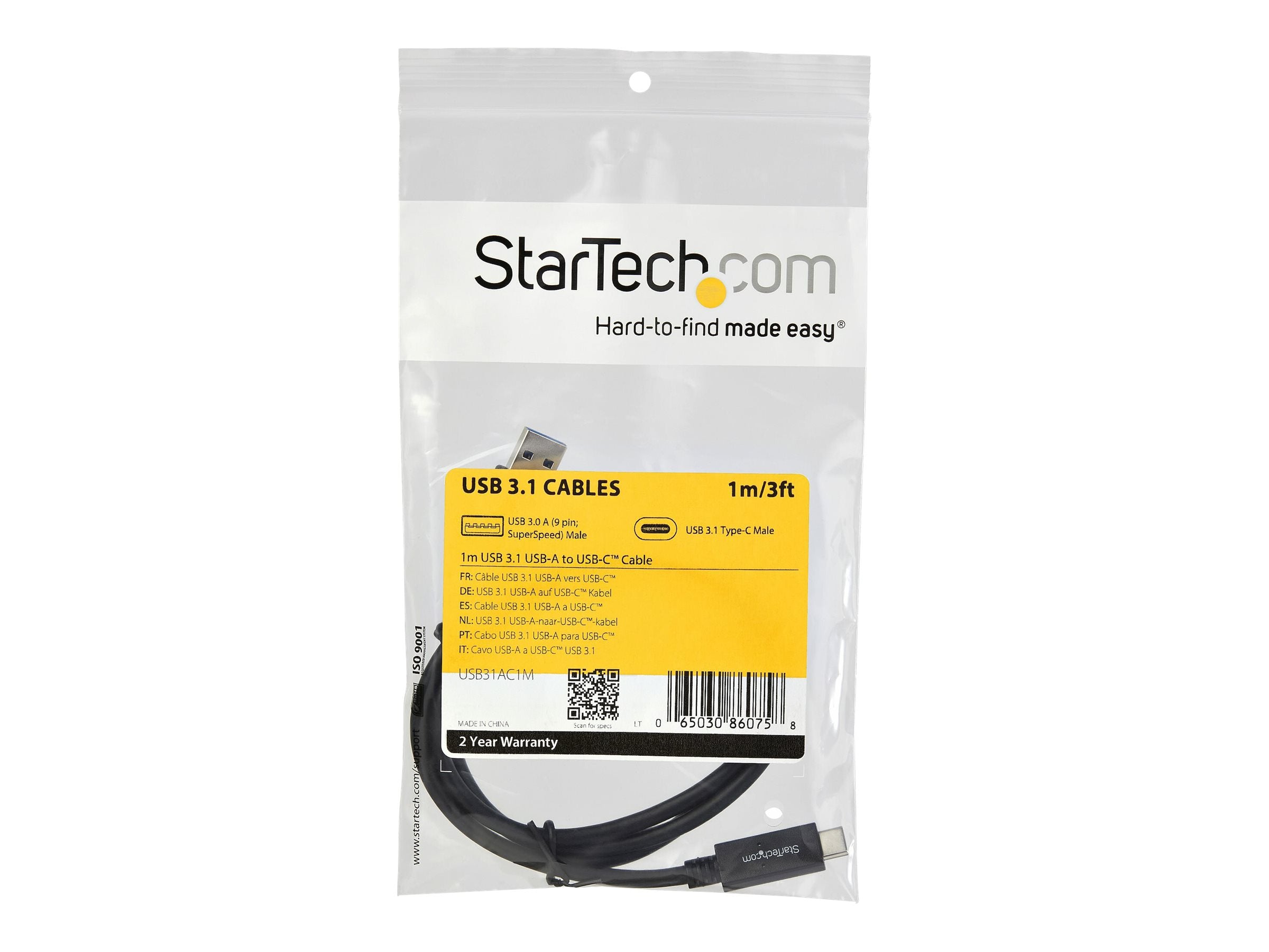 STARTECH.COM USB to USB C Cable - Vorderansicht