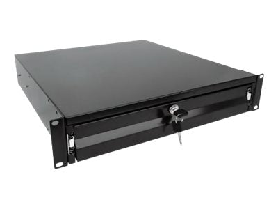 INTELLINET 19 Zoll Schublade 2 HE abschliessbar 466 mm Tiefe fuer Schraenke ab 600 mm Tiefe schwarz