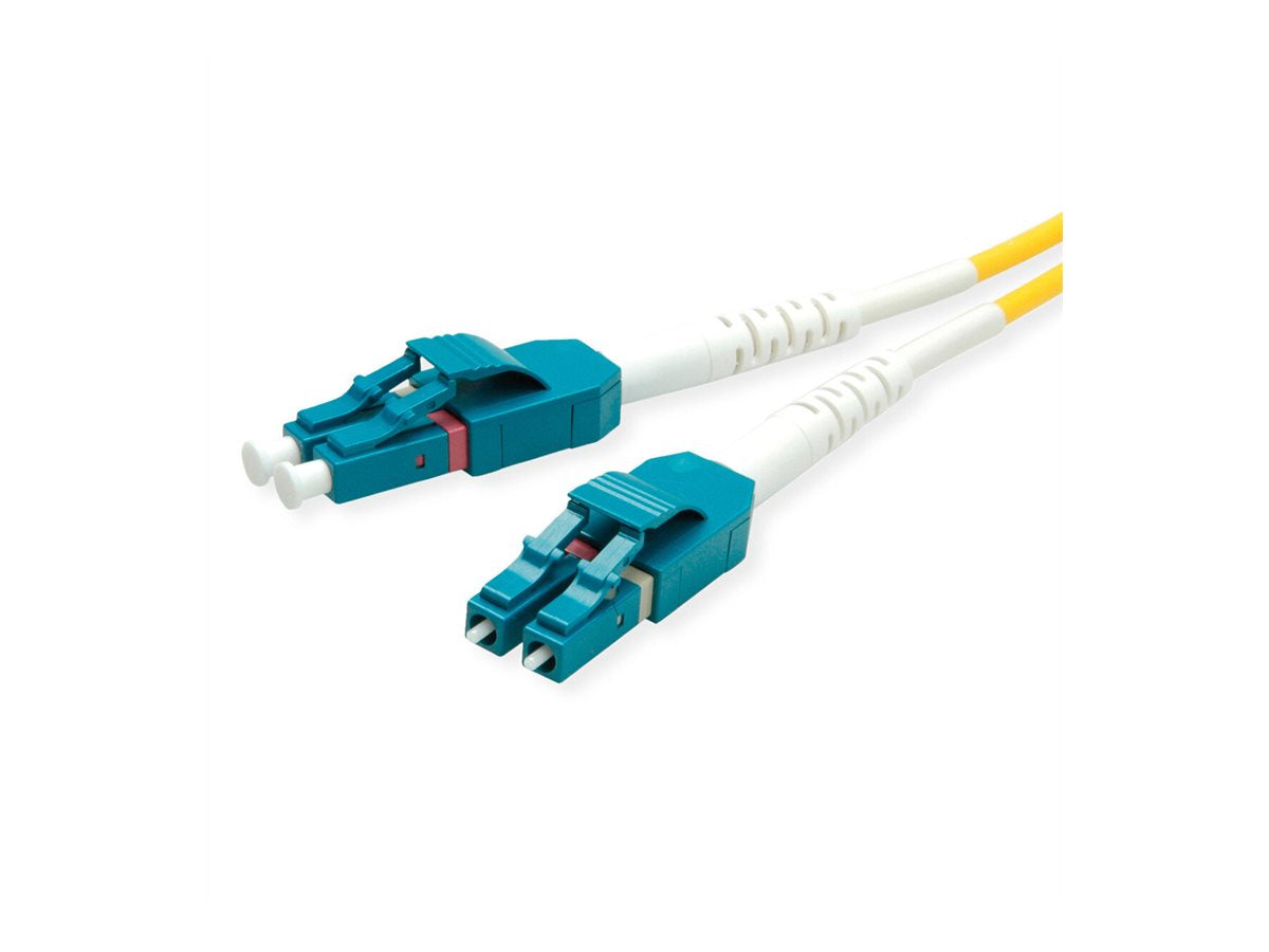 ROLINE LWL-Kabel Duplex Single Mode 9/125um OS2 LC/LC gelb 20m - Vorderansicht