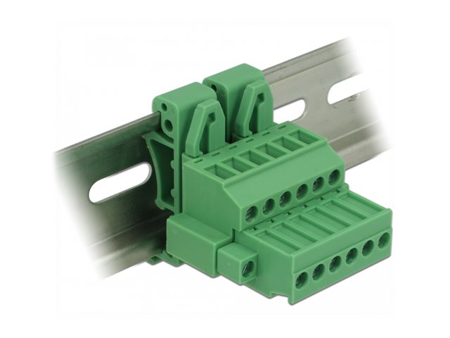 DELOCK Terminalblock Set für Hutschienen 6 Pin - Verpackung